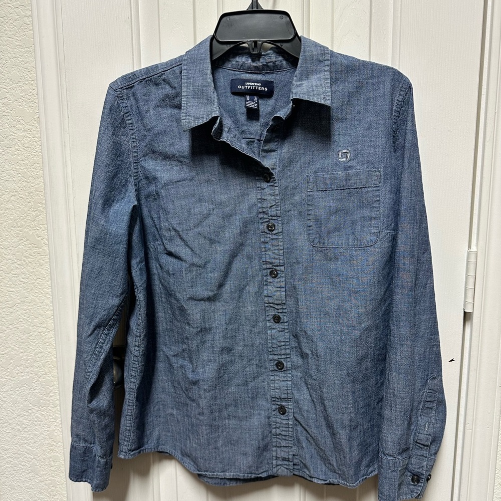 CHASE BANK Lands' End Denim Shirt